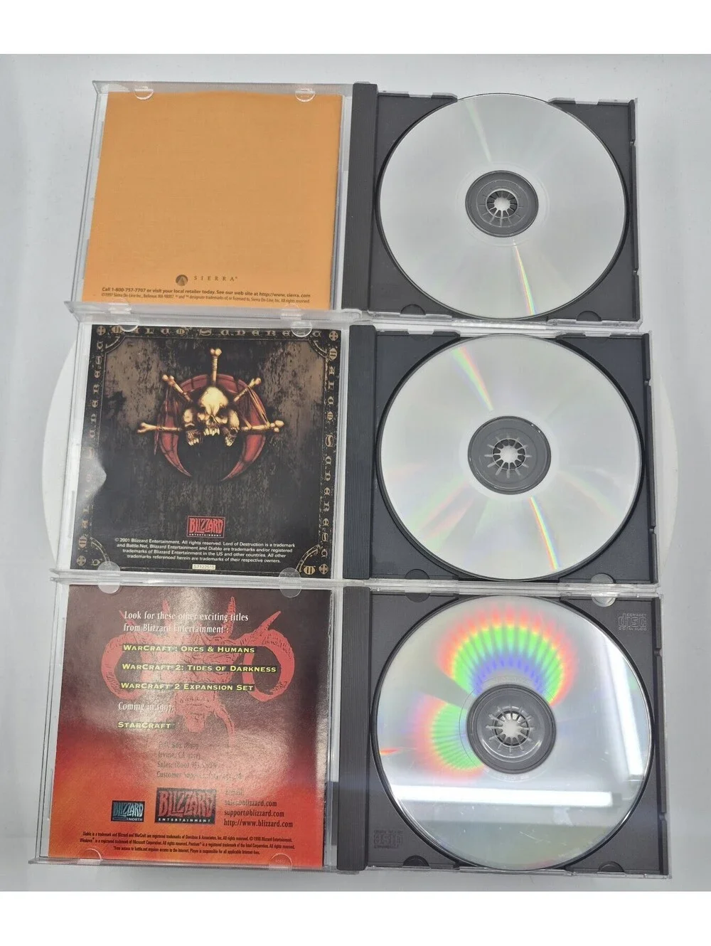 Diablo + Hellfire + Diablo II 2 Lot of 3 PC Games Great Condition Vintage